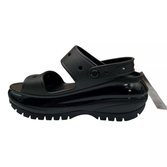Crocs Women's Mega Crush Sandal Size 8 Black Chunky Platform Water Resistant - Picture 3 of 11